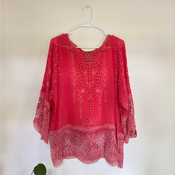 Johnny Was boho coral Women's Top - Picture 1 of 6